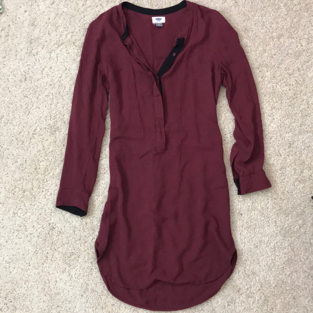 long sleeve button up dress
